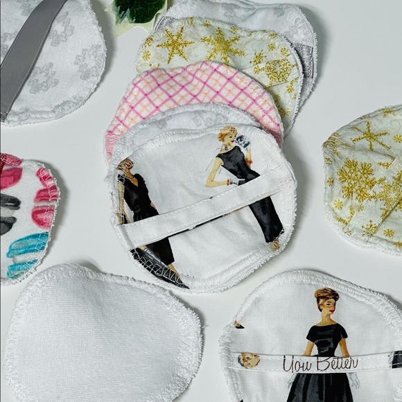 5 pc Cotton Reusable Makeup Remover Pads Wipes Washable Facial Rounds Handmade4” - Picture 8 of 11